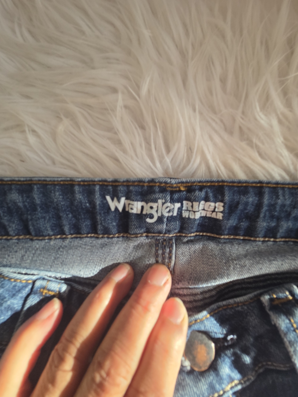 Wrangler Riggs Workwear Women's Dark Blue Relaxed Fit Bootcut Jeans, Size 6 - Picture 7 of 8